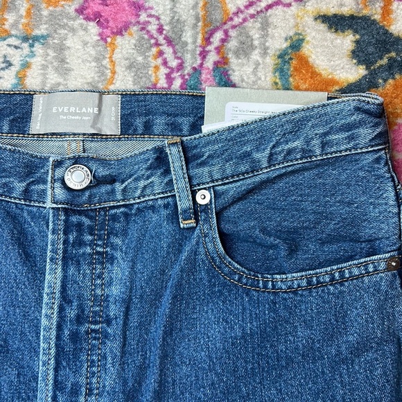 Everlane The 90's Cheeky Jean High Waist No Stretch Medium Blue NWT Size 31 - Picture 5 of 14